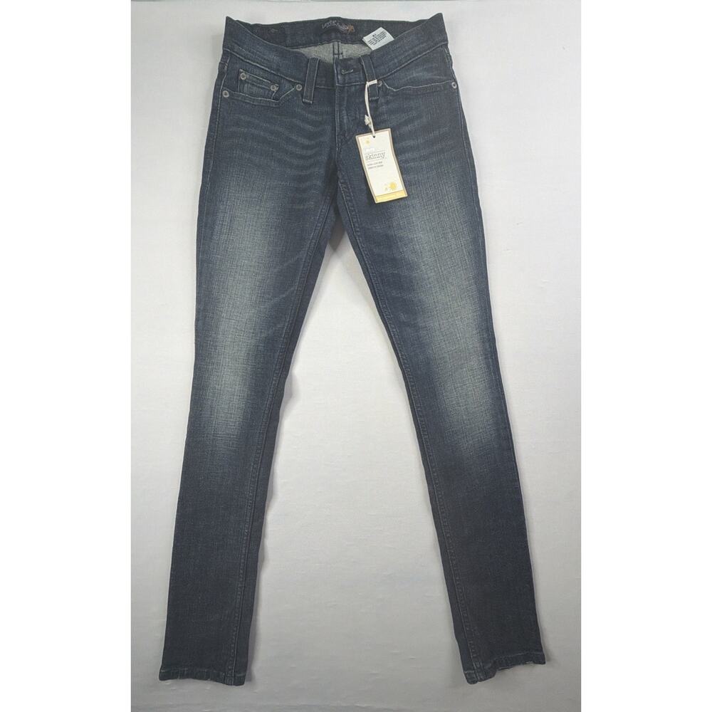 Levis 524 Jeans Womens 0M Superlow Skinny Low Rise Dark Wash Stretch 24.5 32 NWT